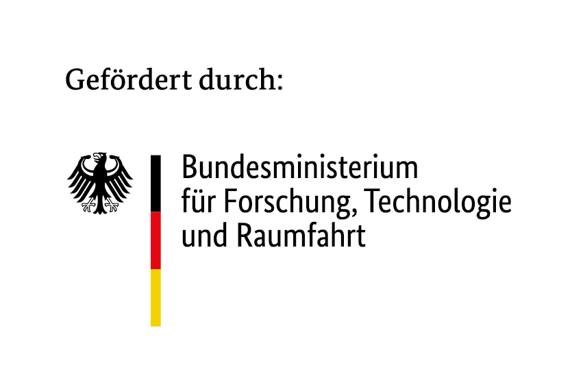 Logo Bundesministerium für Forschung, Technologie und Raumfahrt. Hinweis auf Technologieförderung